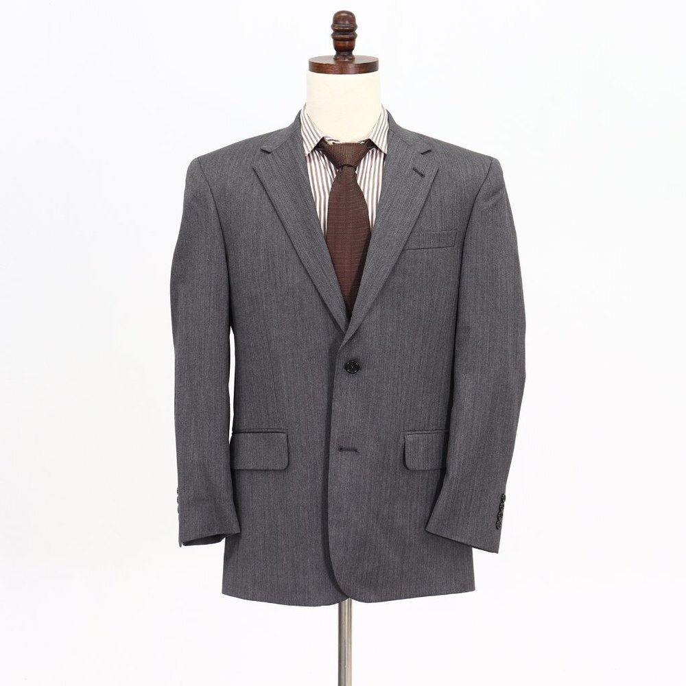 Jos. A. Bank 41R Gray HB 2-Button Sport Coat Blazer Jacket B821
